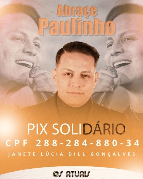 Vocalista Paulinho Dill segue internado em estado delicado após grave acidente; banda e familiares organizam campanha solidária para tratamento