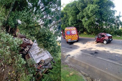 Três pessoas morrem em grave acidente na SC-157, em Quilombo