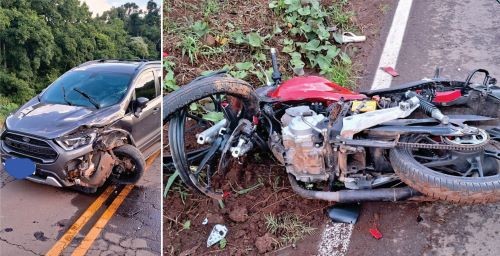 Adolescente de 15 anos, condutor da motocicleta, morre em colisão na SC-497, em Palmitos