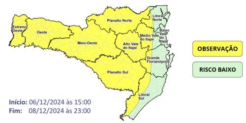 Frente Fria deve trazer ao grande Oeste temporais e chuva intensa
