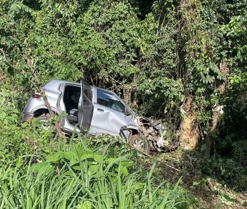 Motorista é socorrido após saída de pista em Águas de Chapecó