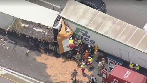 Motorista de carreta de Descanso morre em grave acidente na Dutra, no RJ
