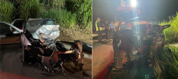 Motoristas morrem em grave colisão frontal na SC-156, no Oeste de SC