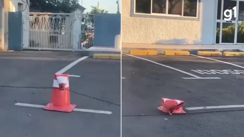 Onda de calor 'derrete' cones de trânsito no RS