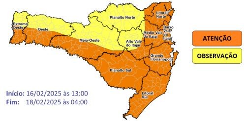 Calor intenso e temporais devem marcar os próximos dias em Santa Catarina