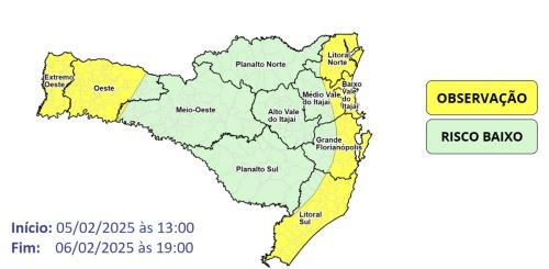 Mais um dia de calorão; SC tem alerta de temporais e calor intenso nesta quinta-feira (06)