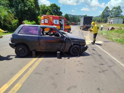 Motorista perde a vida em grave colisão na BR-282 em Maravilha