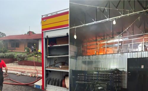Dois incêndios são registrados em Palmitos nesta sexta-feira