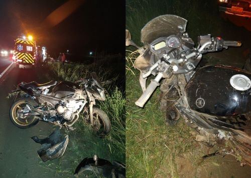 Colisão entre motocicleta e javali deixa dois feridos na BR-282