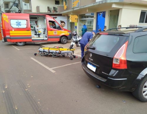 Motociclista fica ferido após acidente no Oeste de SC