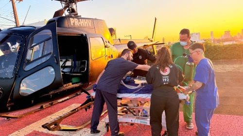 Criança de 11 anos sofre acidente grave após colisão entre bicicleta e carro em Águas de Chapecó