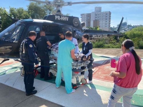 Vítima de infarto em Maravilha é transferida para Hospital da região com transporte aéreo