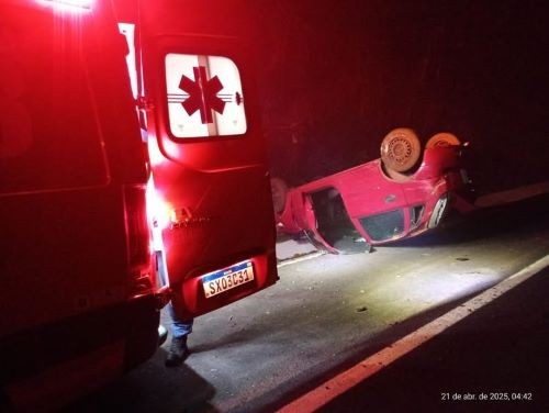 Acidente na BR-282 na região Oeste, deixa homem ferido