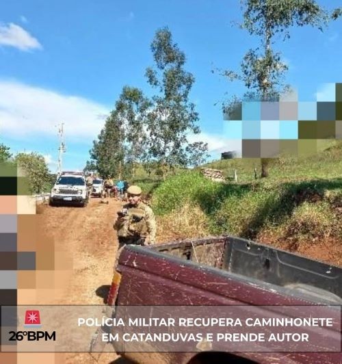 Polícia recupera caminhonete furtada em Catanduvas e prende autor