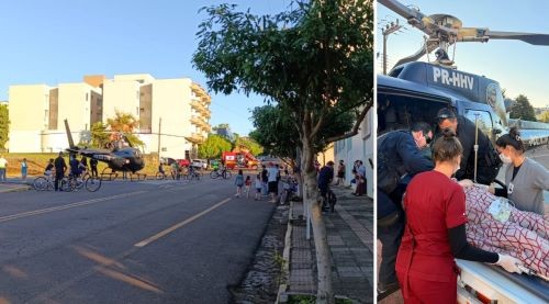 Idosa com suspeita de AVC é transferida pelo SAER/Fron de Cunha Porã para atendimento especializado em Chapecó