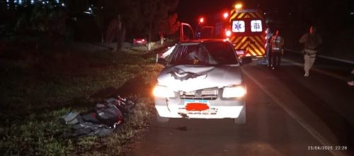 Homem morre atropelado na BR-282, em Pinhalzinho
