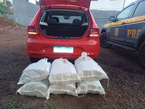 Casal é preso com 119 quilos de maconha na região Oeste na BR-282
