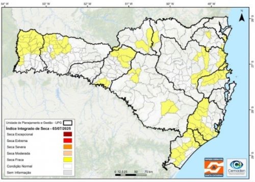 Junho registra volumes de chuva acima da média em SC, aponta boletim