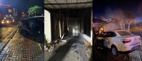 Incêndio atinge dois veículos durante a madrugada no Oeste