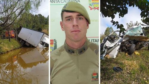 Policial Militar natural de Descanso é uma das três vitimas fatais de acidente na BR-282 em Vargem Bonita