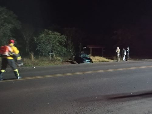Colisão na BR-158 é registrada durante a madrugada em Cunha Porã