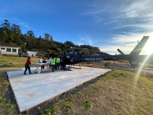 Adolescente é transferido de helicóptero ao HRO após acidente de bicicleta em Modelo