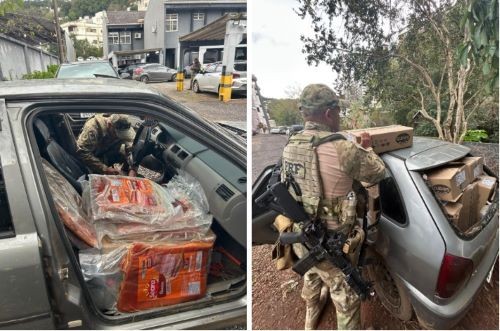 PRF recupera carga de carne roubada após perseguição de 20 km em SC