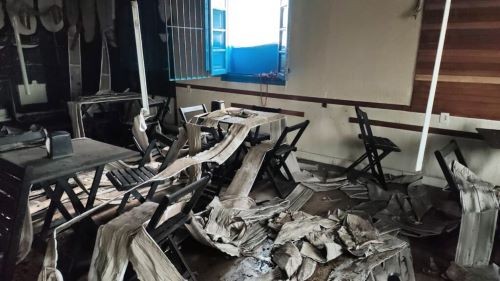 Incêndio atinge restaurante no dia da inauguração em cidade do Oeste
